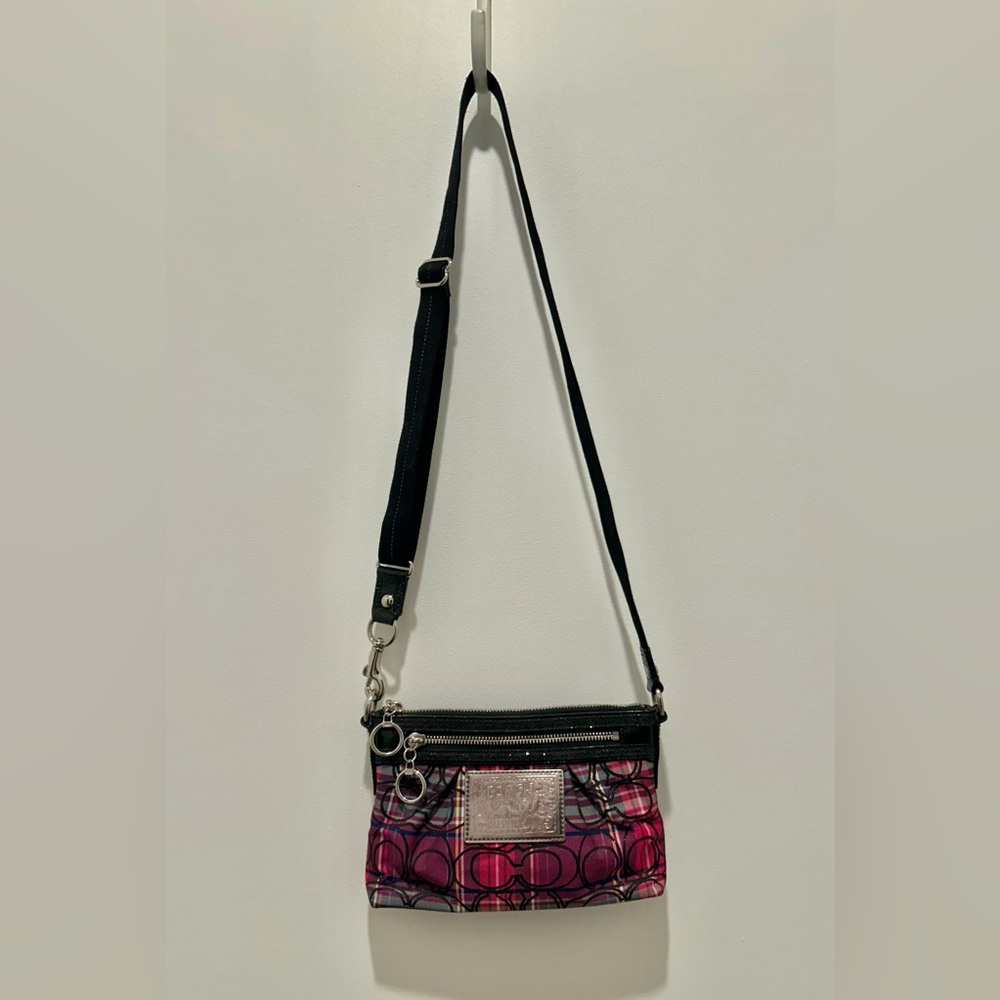 Coach Poppy Plaid Crossbody Bag